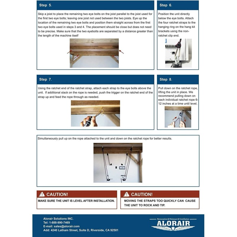AlorAir Hanging Kits for Crawl Space & Basement Dehumidifiers Easy