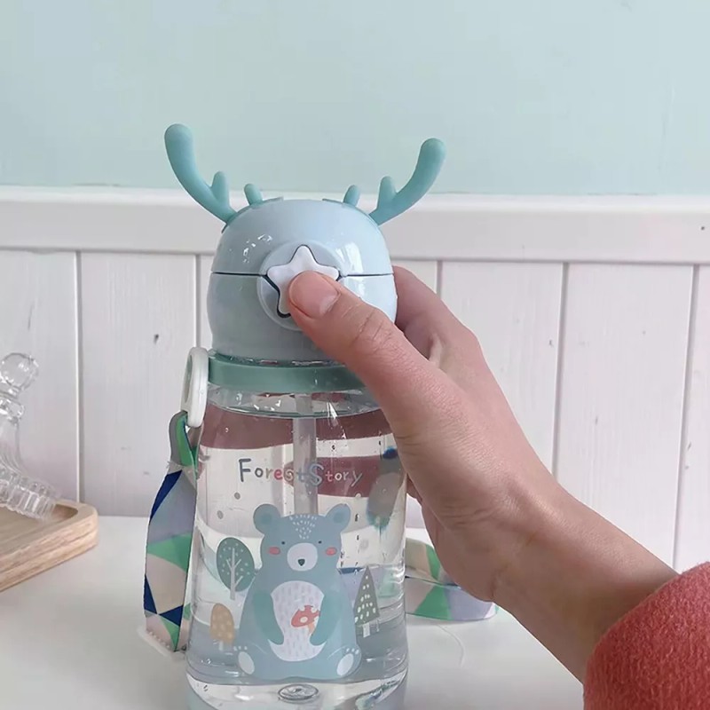 Maíz Botella Agua Infantil Cantimplora Portatil Correa Kawai Reno