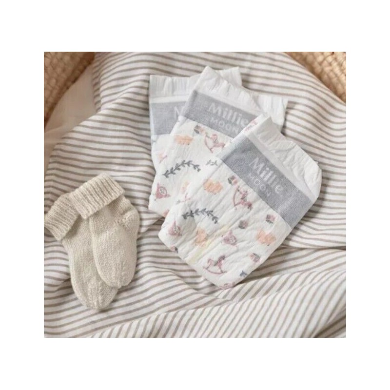 Millie Moon New All Natural Millie Moon Disposable Diapers Cloud