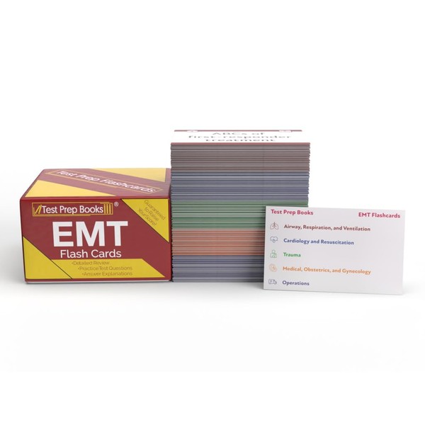 Test Prep Books NREMT Exam Flashcards: EMT Flash Cards Study