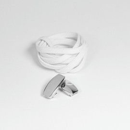 Schnürfuchs Premium Elastic Shoelaces without Tying - Shoelaces Rubber Shoelaces Quick Release - Quick Lacing System Shoelaces - Elastic, White