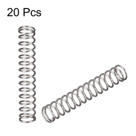 sourcing map Compressed Spring,4mmx0.4mmx25mm Free Length,7.1N Load Capacity,Gray,20pcs