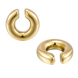 YeGieonr Ear Cuff Earrings for Women, Chunky Ear Cuff Gold Earrings, Non-Penetrating, Hypoallergenic, Girls Clip Earrings, Jewellery, Gift, Stainless Steel