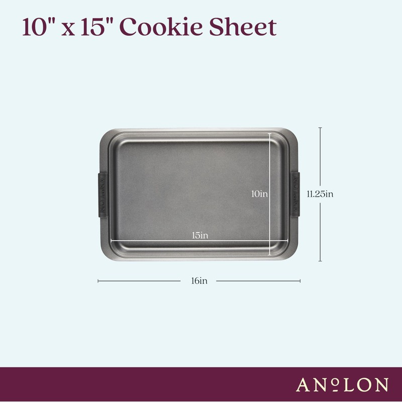 Anolon Advanced Nonstick Bakeware with Grips, Nonstick Cookie Sheet /