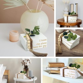 Mini Decorative Books for Home Decor, Christian Decor Books for Living Room, Entryway, Bookshelf, Coffee Table, Farmhouse Stacked Books Decor Set of 3, Faux Books for Decoration, Spiritual Gifts