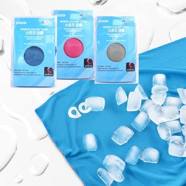[Domestic production] Mineral sports towel, cool towel, wet and dry sports towel, exercise sweat towel Cool material blue