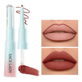 Sace Lady Delineador De Labios 2 En 1 Mate Suave Y Duradero 08 Maple Love