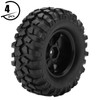 Pack of 4 Durable Tyres, 6-Hole Wheel Tyres, Rubber Tyres