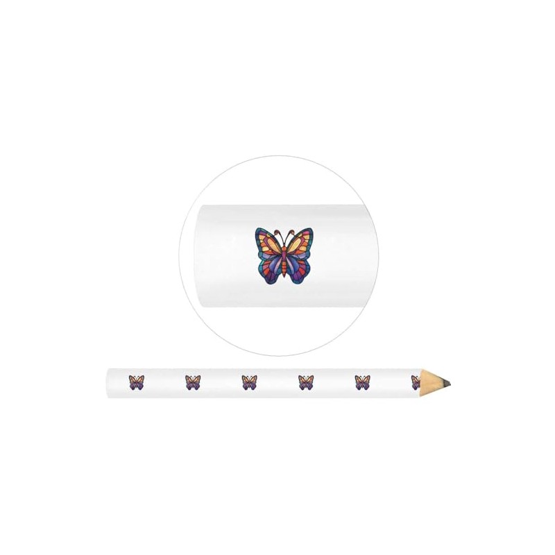 Azeeda 3 x 'Stained Glass Butterfly' Carpenter's Pencils (LP00032900)