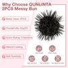 Qunlinta 2 PCS Large Messy Bun Hair Piece, Thick Tousled