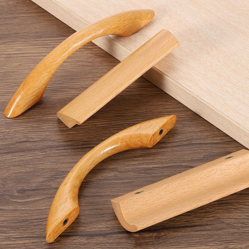 sourcing map 2Pcs Wood Drawer Pulls Handles, 64 mm/2.5" Hole