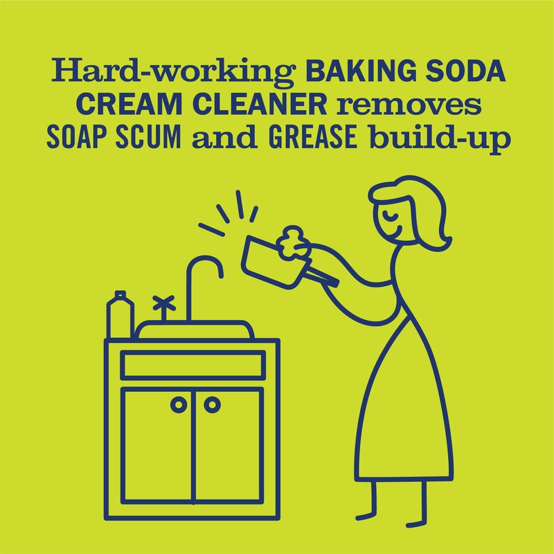 MRS. MEYER'S CLEAN DAY Baking Soda Cream Cleaner, Cuts Grease,
