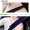 NYTKL 2 PCS Bling Car Seat Belt Covers, Soft Leather
