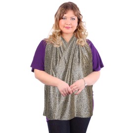 DinerWear Adult Bib Dining Scarf Cravaat Wide (Ivory Leaf) - Stain Resistant, Machine Washable, No One Will Know It’s a Bib