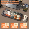 FREEWOLF T96 Smart Display Wireless Gaming Keyboard and Mouse Comb,
