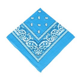 Boolavard 1s, 6s, 9s or 12 Pack Cowboy Bandanas with Original Paisley Pattern (Aqua)