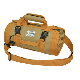 Tool Bag Roll Up, Bag Tool Organizers, Small Tool Bag W/Detachable Pouches, Heavy Duty Tool Organizer for Men Women (Khaki)