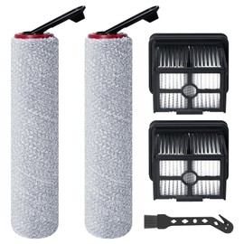Fixbetter Roller Brush and HEPA Filter for DREAME H12 Pro FlexReach / H15 Pro Wet Dry Vacuum Cleaner Replacement Parts, 2 Roller Brush + 2 HEPA Filters + 1 Cleaning Brush