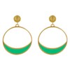 LES POULETTES BIJOUX - Gold Metal Nail Earrings Circle and