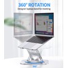 AOEVI Adjustable Laptop Stand with 360 Rotating Base, Stable Computer