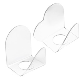 TEHAUX Stylish Hand Makeup Palette 2pcs Hand Nail Art Mixing Palette Makeup Set Handheld Acrylic