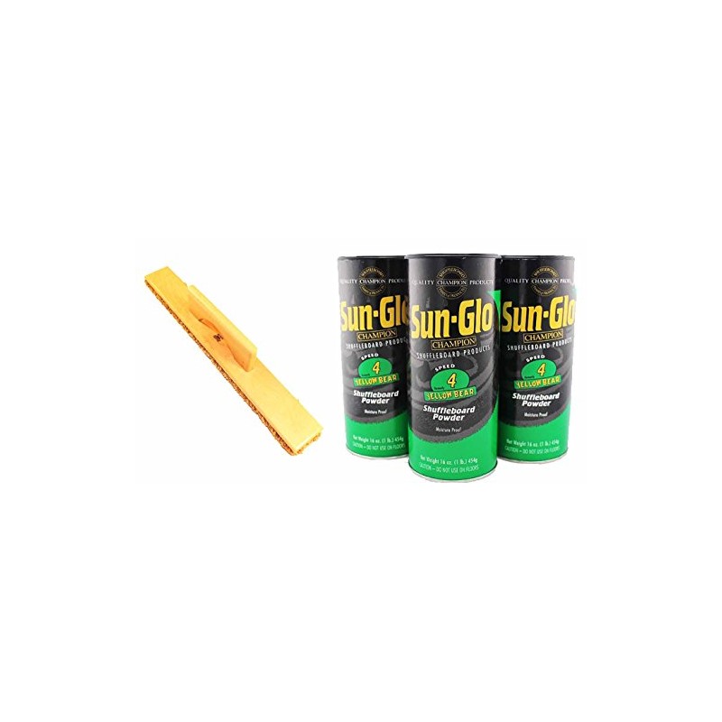 Sun-Glo #4 Speed 3 Pk Yellow Bear Shuffleboard Wax