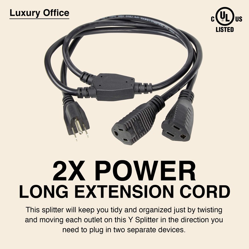2 Way Power Splitter and 3' Extension Cord - 3