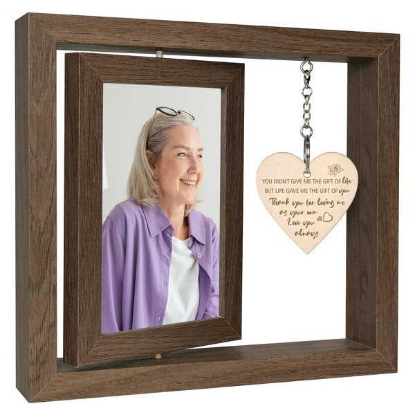 EYITUPC Bonus Mom Gifts - Rotating 4x6 Picture Frame with