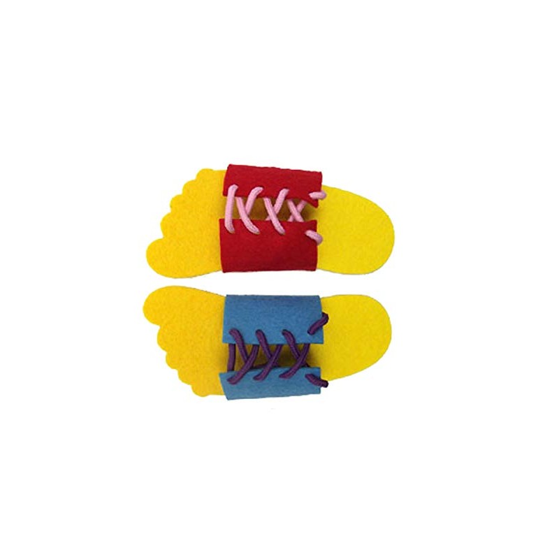OVOY Childrens Lacing Skills Learn-to-Tie - Shoe Preschool Tie-Up Shoe