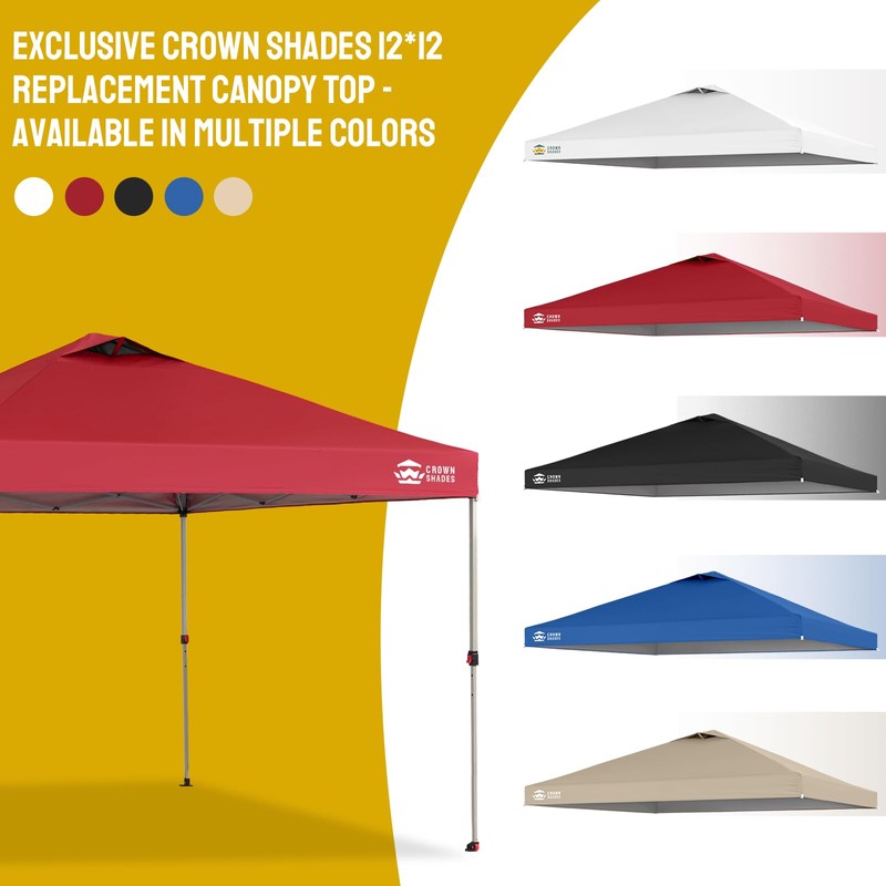CROWN SHADES 12x12 Canopy Replacement Top - Only Compatible with