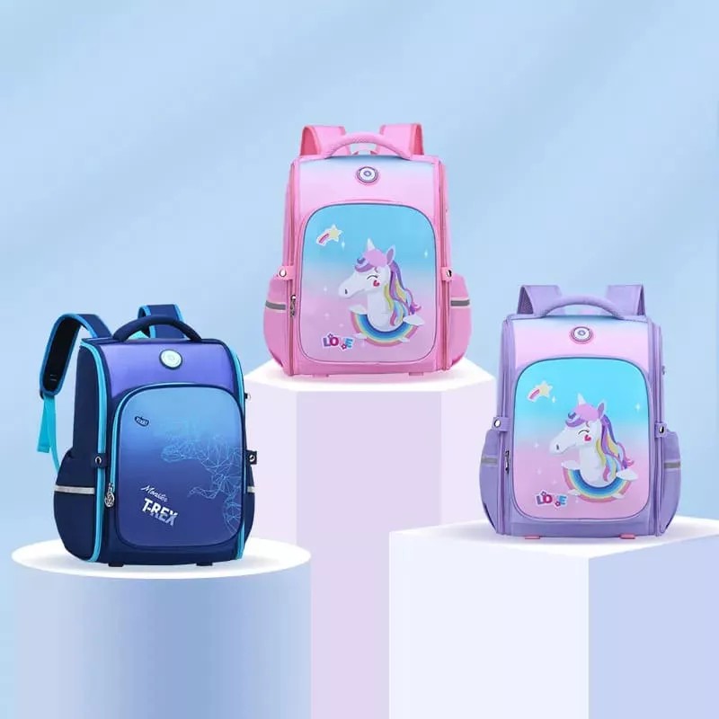 Mochila Escolar Premium Niños Niñas Primaria Unicornio T Rex Secundaria