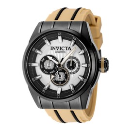 Invicta Speedway Men 48mm Stainless Steel Black Black+Silver dial VH63 Quartz