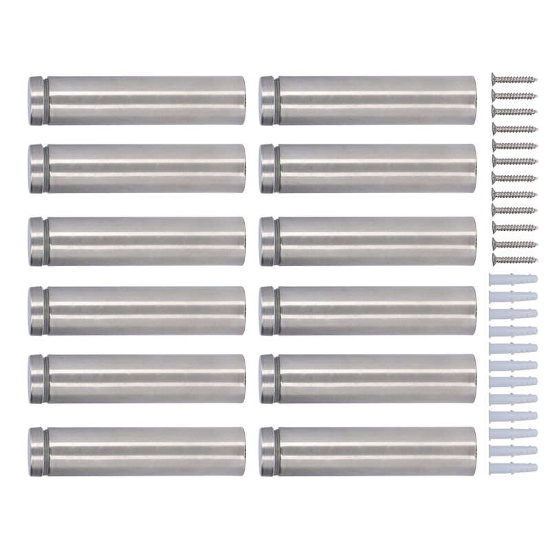 12 Set Stainless Steel Standoff Screws 19x80mm Advertising Screws Mounting
