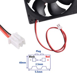 80 mm CPU Fan 80 mm Case Fan 80 mm x 80 mm x 25 mm Computer Fan 24 V PC Fan 8 cm 2 Pin CPU Cooler 8025 Brushless Fan 2800 RPM for Inverter Router Ventilation Fan Replacement Pack of 2