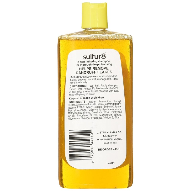 Sulfur 8 Anti-Dandruff Hair & Scalp Care Shampoo 11.5oz &