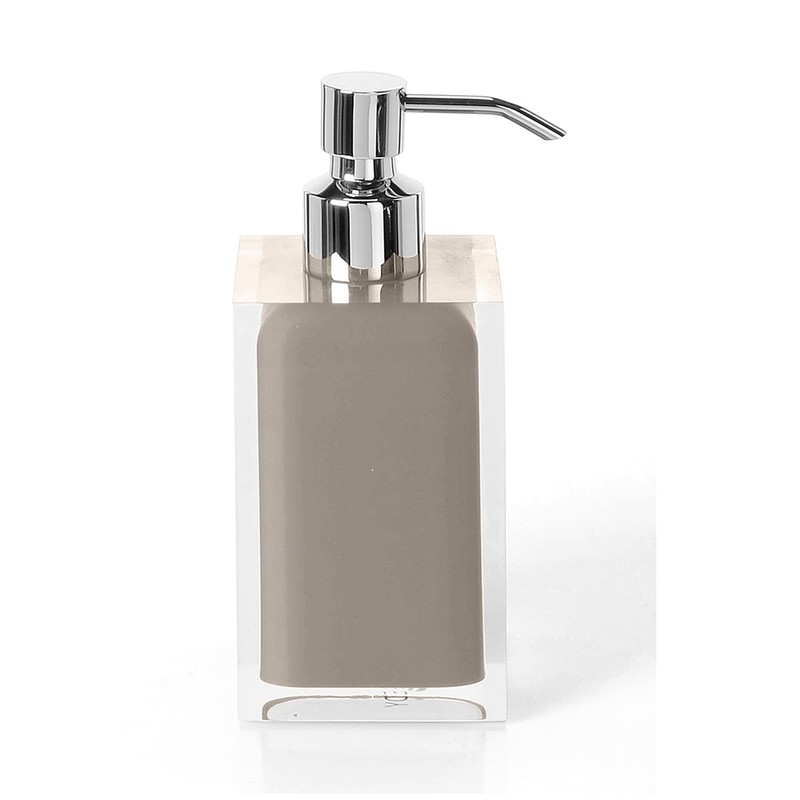 Gedy Bathroom Soap Dispenser, Resin, Grey (Light Taupe), 16.2 x