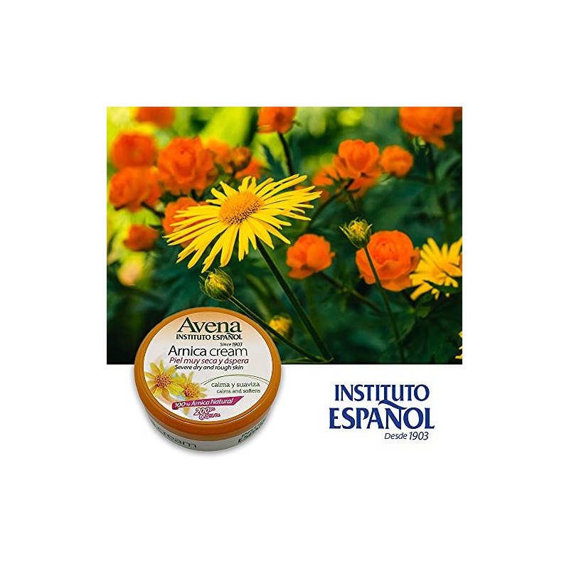 Avena Arnica Cream. Moisturizes, Soothes, Softens and Protects Severely Dry