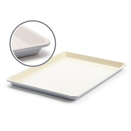 GreenLife Bakeware Healthy Ceramic Nonstick 18.5" x 12" Half Cookie Sheet Baking Pan, PFAS-Free, Gray