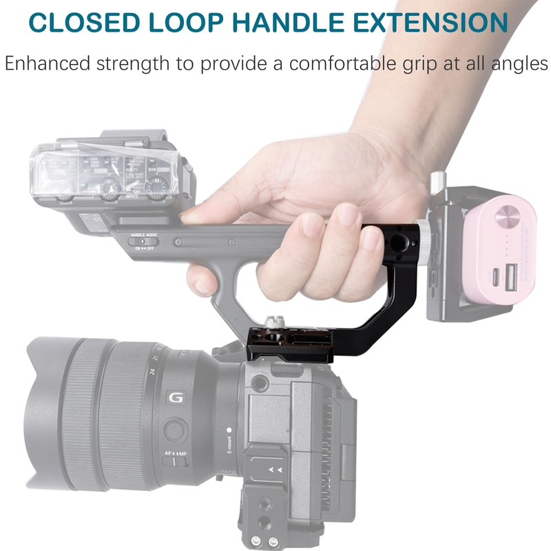 NICEYRIG FX3/X30 Handle Extension Rig,Extension Bracket Grip for Sony FX3/FX30