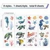CRASPIRE 8 Sheets Sea Life Window Decals Stickers Ocean 3D
