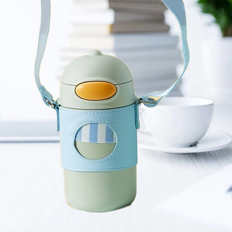320ML Thermal Mug with Silicone Straw Children Heat Preservation Cup