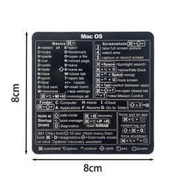 2pcs Mac OS Shortcuts Sticker for Air/Pro, Black