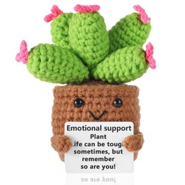 GZGRYTRC Emotional Support Plant, Exquisite Emotional Support Crochet, Soft Emotional Support Plush and Emotional Support Gift Crochet Apply to Office Decorations Family Relaxing Comfort