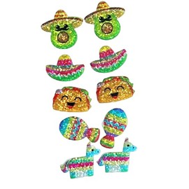 Cinco De Mayo Earrings for Women Funny Pepper Racket Rainbow Horse Hat Cactus Guitar Chili Acrylic Drop Dangle Earrings Mexican Fiesta Festival Jewelry Gifts -Style 5