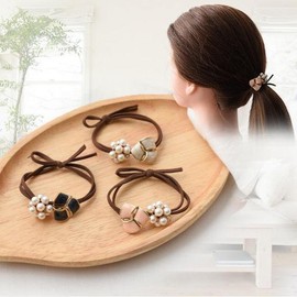 European-style pearl luxury hair tie / 유럽풍 진주 고급 헤어 머리 끈