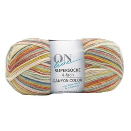Online Supersocke 4-Ply Colour with Aloe Vera and Jojoba Oil, 4-Ply Sock Wool, 4-Ply Tights with Colour Gradient, Wool for Knitting Socks, Crochet, 75% Wool, 25% Polyamide, 100 g 420 m, NS 2.5-3 mm