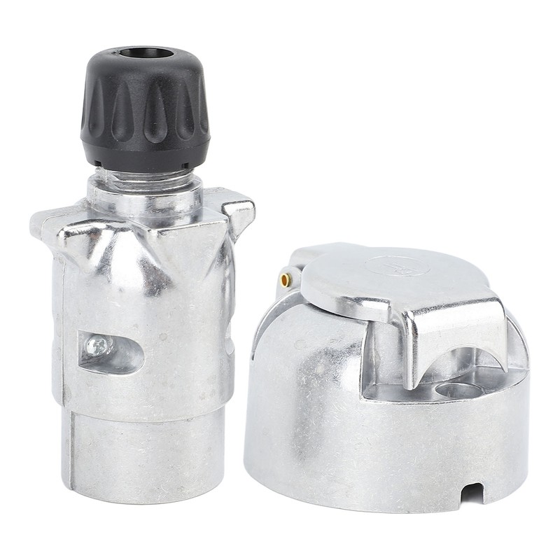 Trailer Plug Socket Kit Aluminum Alloy DC12V 7 Pin Plug