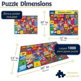 White Mountain Favorite Cereal Puzzle 1000 Piece Food Collage Jigsaw Puzzles for Adults and Families