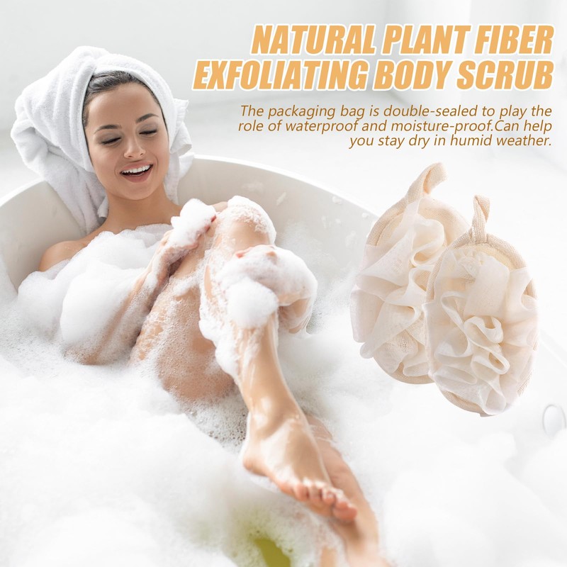 2 PCS Natural Loofah Sponge
