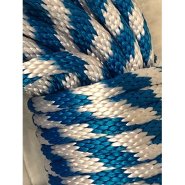 MFP Solid Braid Derby Rope 5/8 inch, White Blue (50 FT)